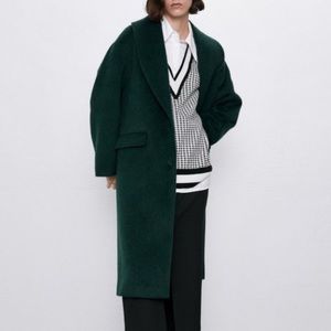 Zara Green Oversized Winter Coat